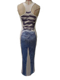 Casual Print Sleeveless Slim Jumpsuit ZDF-31300