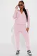 Casual Hooded Long Sleeve Fleece Two Piece Pants Set YD-8788