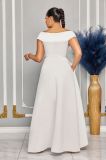 Plus Size Solid Color Sleeveless Big Swing Maxi Dress NY-10629
