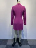 Plus Size Solid Color Hot Drill Blazer Coat NY-2878