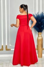 Plus Size Solid Color Sleeveless Big Swing Maxi Dress NY-10629