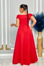 Plus Size Solid Color Sleeveless Big Swing Maxi Dress NY-10629