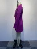Plus Size Solid Color Hot Drill Blazer Coat NY-2878