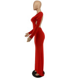 Sexy Long Sleeve Backless Evening Dress YH-5302