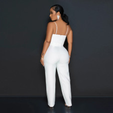 Diamond Chain Patchwork Slim Fit Jumpsuit CYA-900849