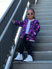 Kids Boys Camouflage Print Coat And Pants 2 Piece Set GYMF-126