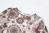 Sexy Backless Print Long Sleeve Skinny Romper XEF-36634