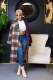 Plaid Color Blocking Long Sleeve Long Coat ZDF-31303