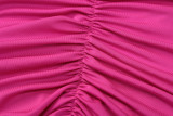 Sexy Backless Pleated Slim Solid Sleeveless Dress BLG-D3312176A