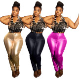Stamped Sexy Solid Color Slim Trousers YNSF-2620