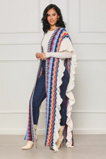 Fashion Long Sleeve Jacquard Knit Cardigan TR-1286