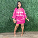 Casual Loose Sequin Print Half Sleeve Midi Dress CYA-900537