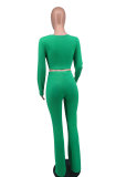 Solid Color Irregular Tops And Pants 2 Piece Set XHXF-8686