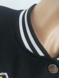 Fashion Embroider Print Long Sleeve Baseball Jacket FOSF-8369
