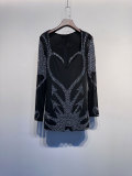 Plus Size Long Sleeve Hot Drill Tight Romper NY-2900