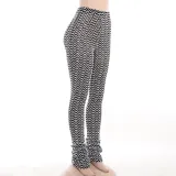 Black White Ripple Slim Stacked Pants FL-YY23030