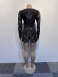 Plus Size Long Sleeve Hot Drill Tight Romper NY-2900
