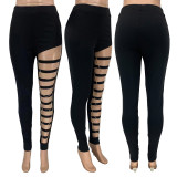Sexy Holes Chain Patchwork Pants GLF-8061