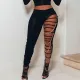 Sexy Holes Chain Patchwork Pants GLF-8061