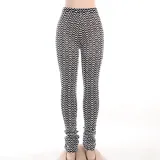 Black White Ripple Slim Stacked Pants FL-YY23030