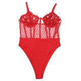 Sexy Sling Bodysuit And High Split Sequin Dress 2 Piece Set CYA-900855