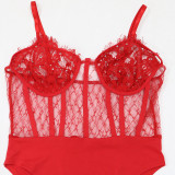 Sexy Sling Bodysuit And High Split Sequin Dress 2 Piece Set CYA-900855