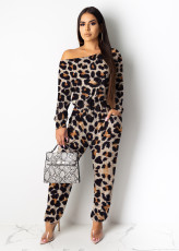 Camouflage Print Logn Sleeve Slim Jumpsuit MA-Y258