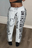 Fashion Colorful Pattern Tassel Fleece Pants GYZY-8812