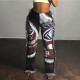 Fashion Colorful Pattern Tassel Fleece Pants GYZY-8812