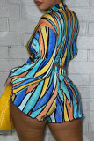 Multi-Colorful Print Shirt And Short 2 Piece Set GYZY-8841