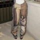 Fashion Print Tassel Velvet Pants GYZY-8803