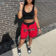 Sexy Tank Top Printed Basketball Pants Two Piece Set GYZY-8842