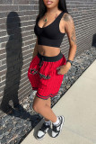 Sexy Tank Top Printed Basketball Pants Two Piece Set GYZY-8842