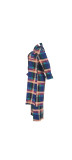 Fashion Plaid Print Long Coat And Pants Loose 2 Piece Set ZDF-31308