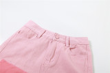Contrast Color Patchwork Loose Jeans XEF-37696