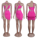 Plus Size Hot Drill See Through Mini Dress  NY-2903