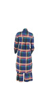 Fashion Plaid Print Long Coat And Pants Loose 2 Piece Set ZDF-31308