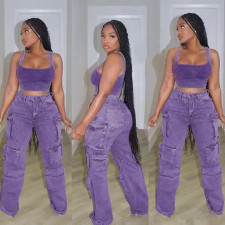 Fashion Multi-Pocket Straight Jeans MEM-88530