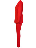 Casual Solid Color Blazer Two Piece Pants Set CH-23105