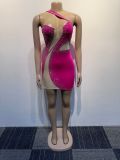 Plus Size Hot Drill See Through Mini Dress  NY-2903