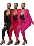 Casual Solid Color Blazer Two Piece Pants Set CH-23105