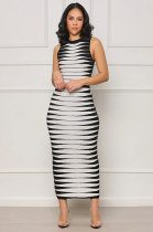 Print Sleeveless Slim Maxi Dress XHXF-385