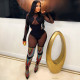 See-through Mesh Splicing Sexy Nightclub Jumpsuit ME-8465