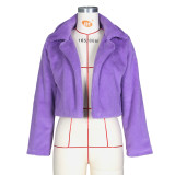 Loose Faux Fur Cardigan Fleece Jacket ZSD-0154
