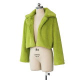 Loose Faux Fur Cardigan Fleece Jacket ZSD-0154