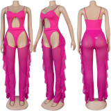 Solid Color Swimsuit Mesh Two Piece Set SFY-Z018
