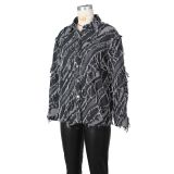 Casual Loose Tassel Denim Jackets ZSD-0640