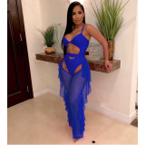 Solid Color Swimsuit Mesh Two Piece Set SFY-Z018