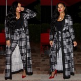 Printed Poncho Jacket Trousers Two Piece Set TE-3535