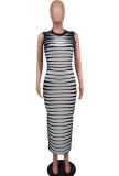 Print Sleeveless Slim Maxi Dress XHXF-385